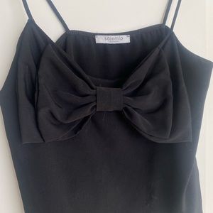 Black bow Crop top